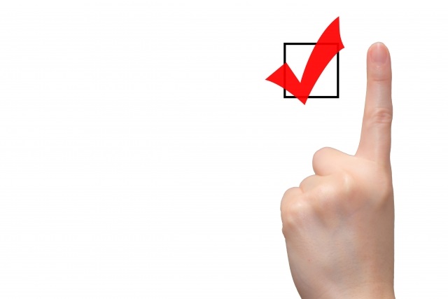 レ点・人差し指